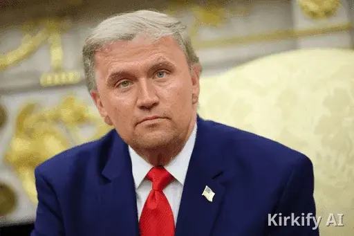 A man in a suit and tie sitting at a table.