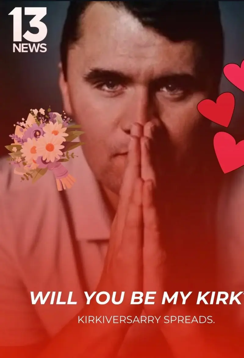 A man with his hands on his face and a heart.