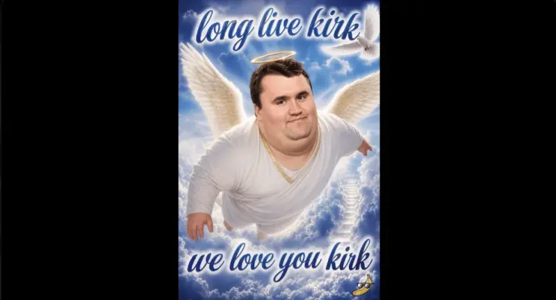 A man with wings and a white shirt.