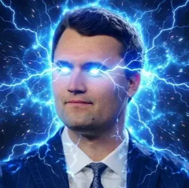 A man in a suit with lightnings on his face.