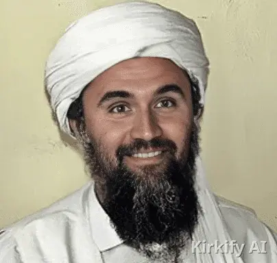 A man with a beard and a white turba.