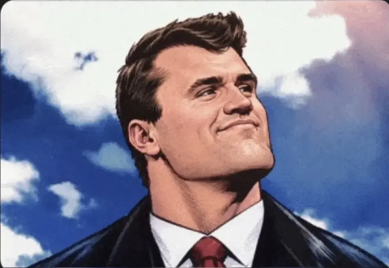 A man in a suit and tie looking up.