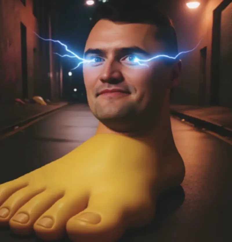 A man with a lightning on his face.