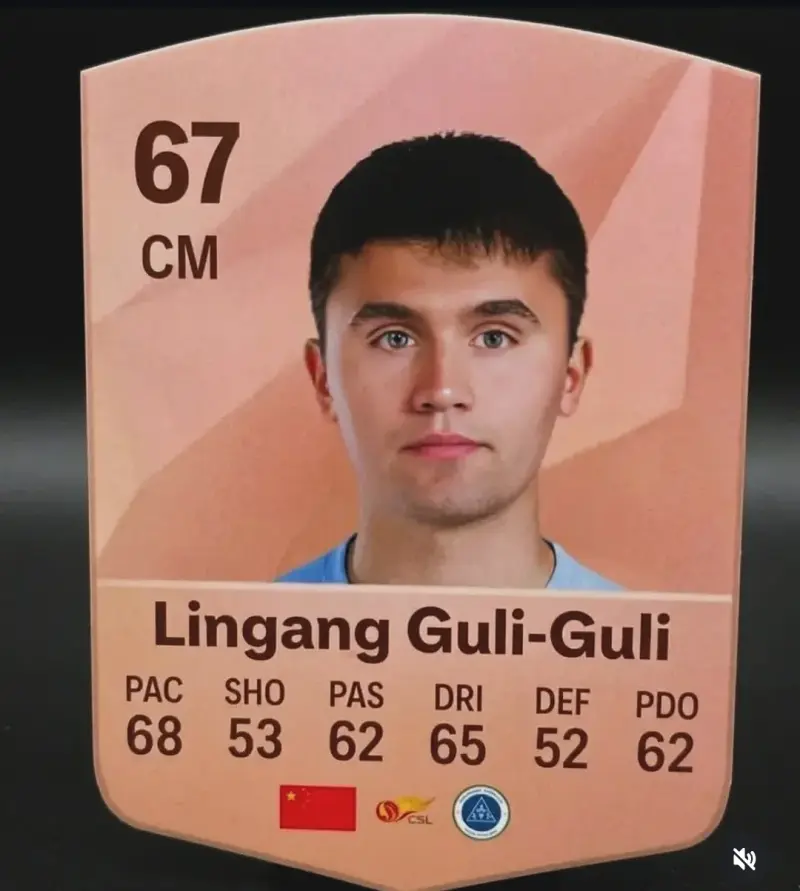 A man with a face on a card.